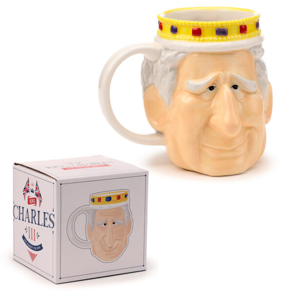 Ceramic Shaped Head Mug - King Charles III - Image 10