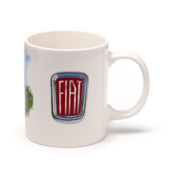 Porcelain Mug - Fiat 500 Rome - Image 5
