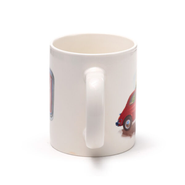 Porcelain Mug - Fiat 500 Rome - Image 6