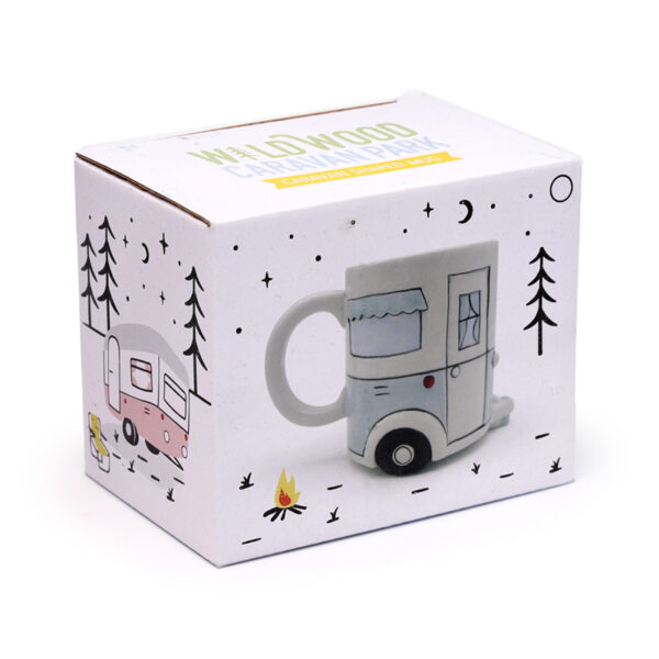 Novelty Shaped Ceramic Mug - Home Is Where You Park It Caravan - Image 2