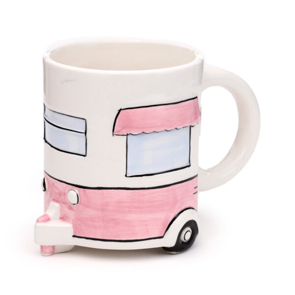 Novelty Shaped Ceramic Mug - Home Is Where You Park It Caravan - Image 4