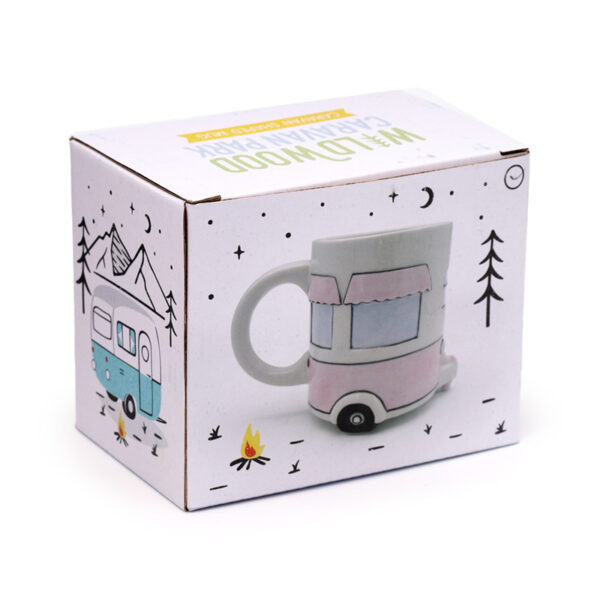 Novelty Shaped Ceramic Mug - Home Is Where You Park It Caravan - Image 9