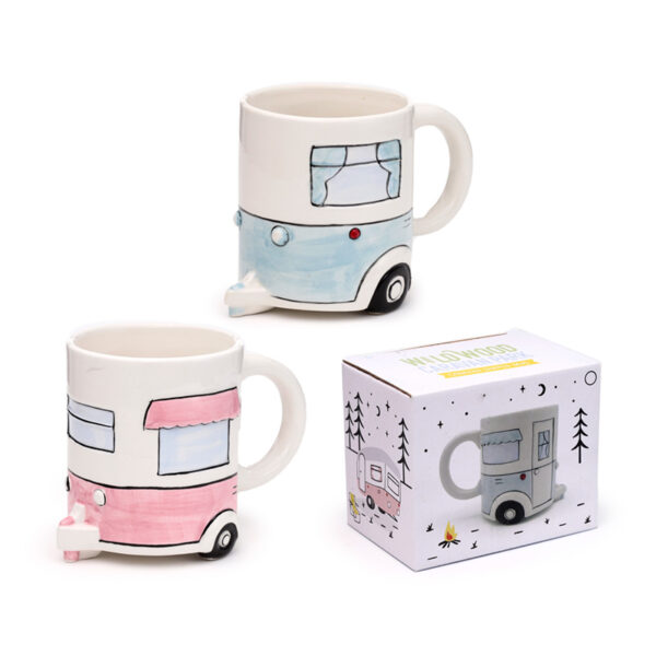 Novelty Shaped Ceramic Mug - Home Is Where You Park It Caravan - Image 10