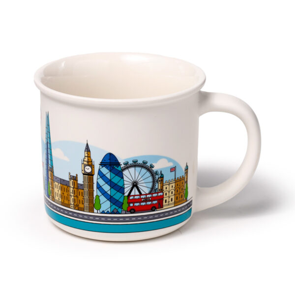 Porcelain Fine Rimmed Mug - London Icons - Image 3