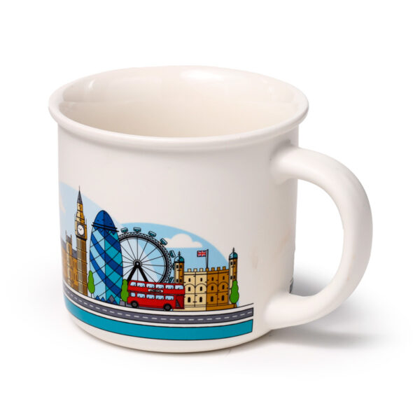 Porcelain Fine Rimmed Mug - London Icons - Image 6