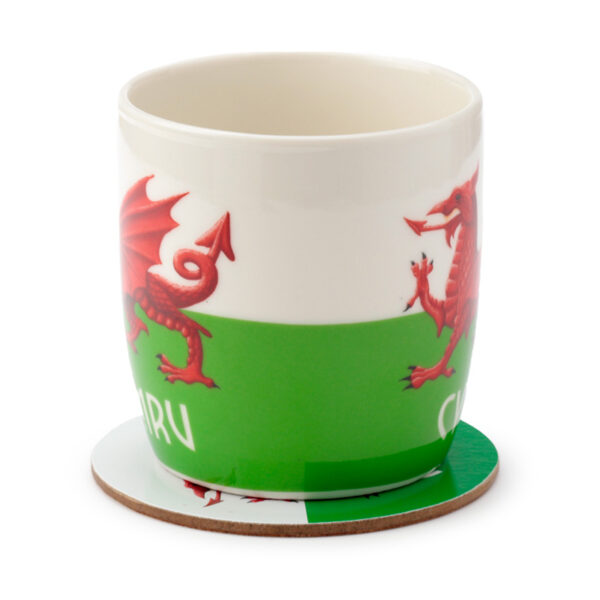 Porcelain Mug & Coaster Set - Welsh Dragon Wales (Cymru) Souvenir - Image 6
