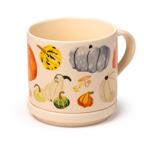 Porcelain Mug & Coaster Lid Set - Autumn Harvest - Image 4