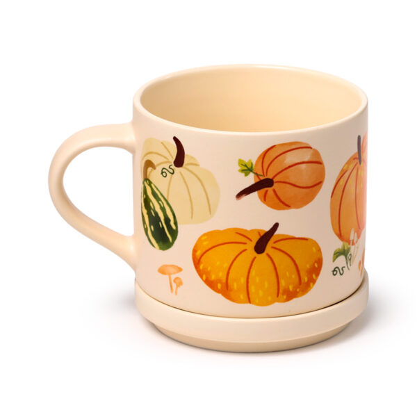 Porcelain Mug & Coaster Lid Set - Autumn Harvest - Image 6