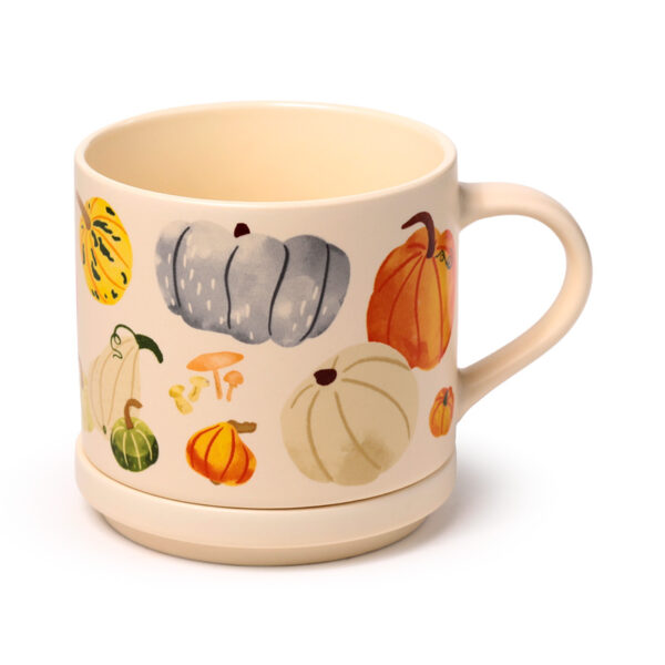 Porcelain Mug & Coaster Lid Set - Autumn Harvest - Image 8