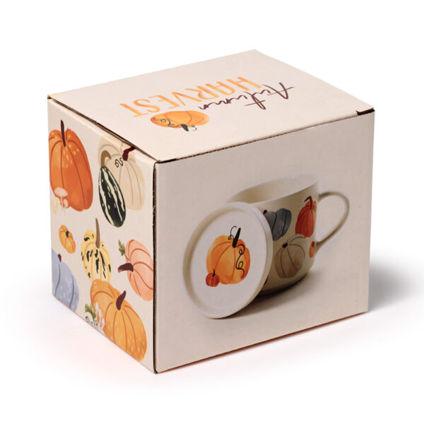 Porcelain Mug & Coaster Lid Set - Autumn Harvest - Image 9