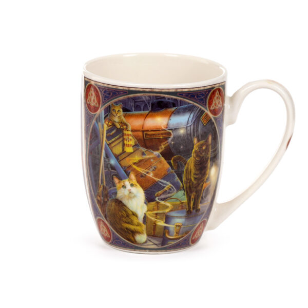 Porcelain Mug - Lisa Parker Witchwood Express Cats - Image 3