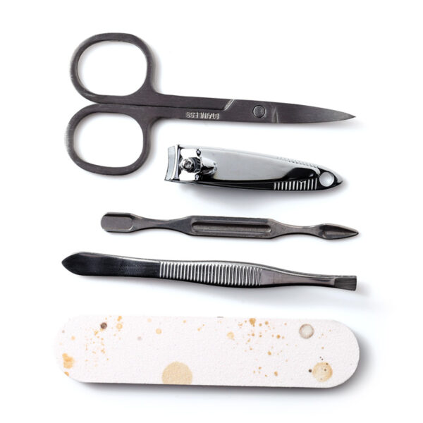 5 Piece Round Manicure Set - Jan Pashley Stag - Image 4