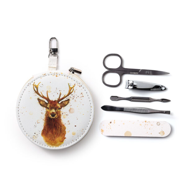 5 Piece Round Manicure Set - Jan Pashley Stag - Image 8