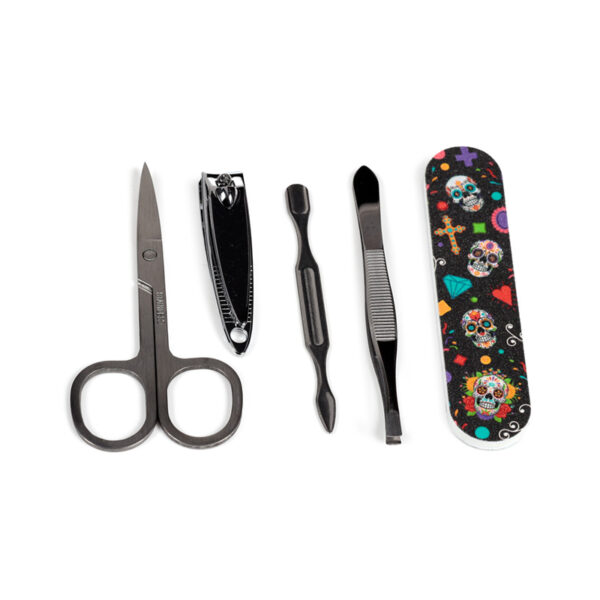 5 Piece Round Manicure Set - Day of the Dead - Image 6