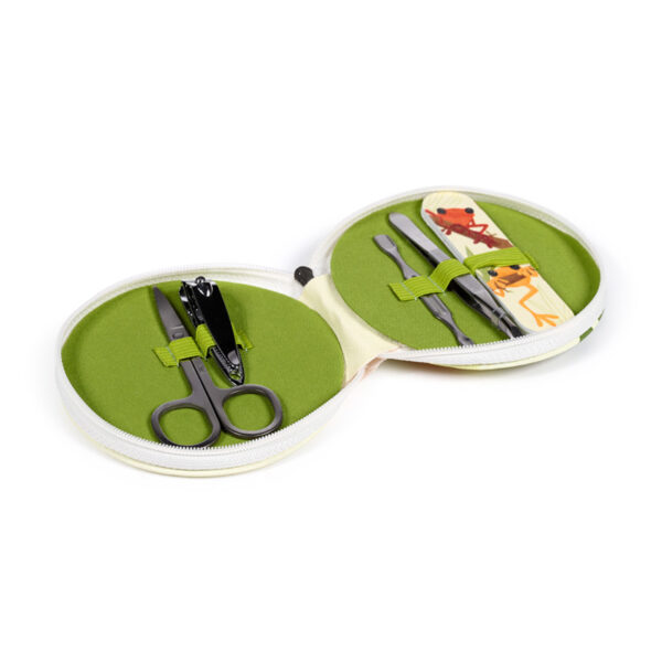 5 Piece Round Manicure Set - Tropical Frogs - Image 5