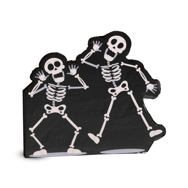 Pack of 12 Napkins - Halloween Skeleton - Image 2