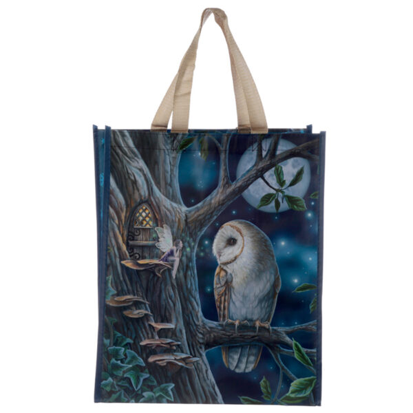 Durable Reusable Shopping Bag - Lisa Parker Fairy Tales Owl & Fairy - Image 2