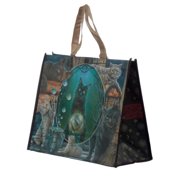 Durable Reusable Shopping Bag - Lisa Parker Magic Cat Montage - Image 2