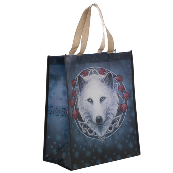 Durable Reusable Shopping Bag - Lisa Parker Guardian of the Fall Wolf - Image 2