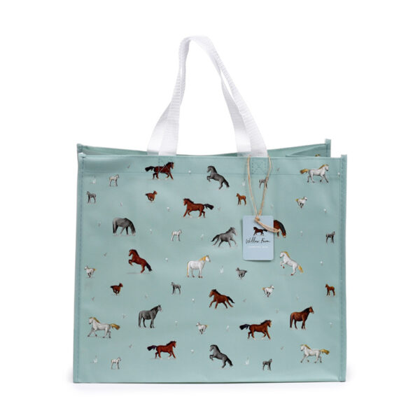 Durable Reusable Shopping Bag - Willow Farm Horses - Image 2
