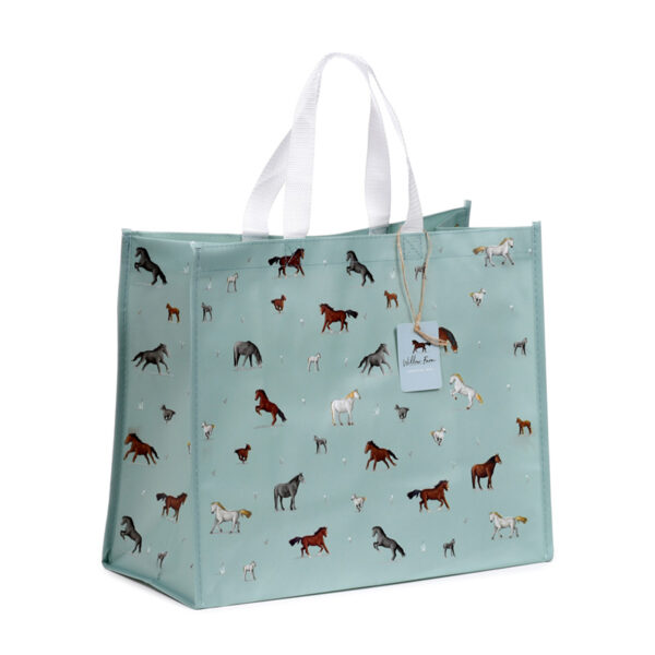Durable Reusable Shopping Bag - Willow Farm Horses - Image 3