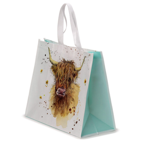 Durable Reusable Shopping Bag - Jan Pashley Highland Coo Cow - Image 4