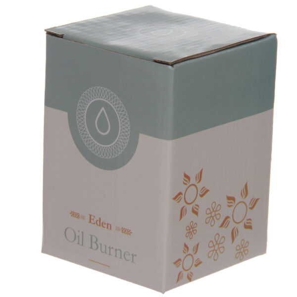 Decorative Ceramic Black and White Grass Design Oil & Wax Burner - Image 4