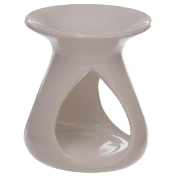 Simple Abstract High Gloss White Ceramic Oil and Wax Burner - Image 3