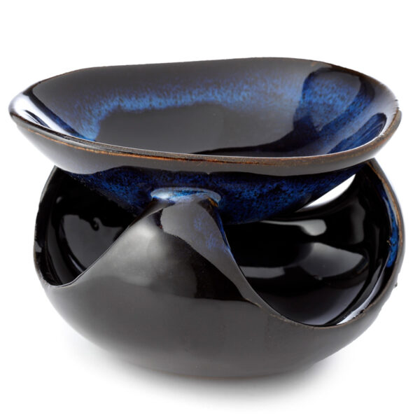 Abstract Design Squat Mottled Glaze Ceramic Oil Burner - Image 4