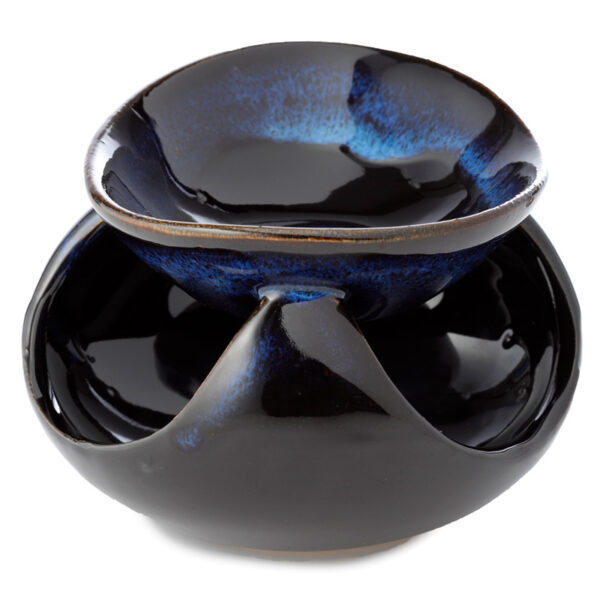 Abstract Design Squat Mottled Glaze Ceramic Oil Burner - Image 5