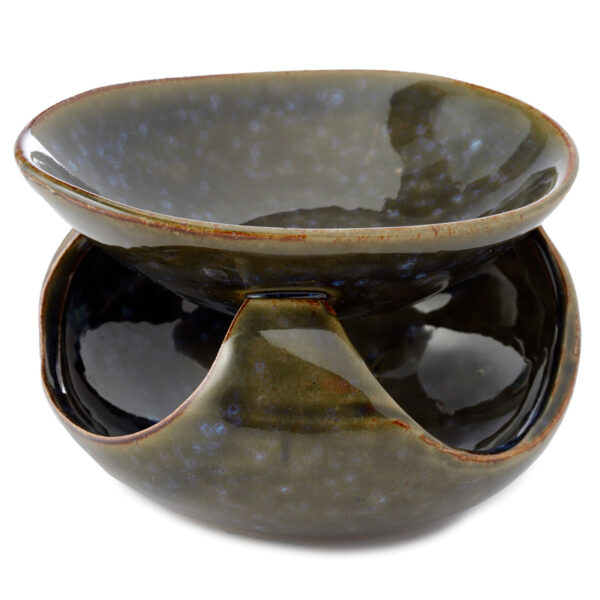 Abstract Design Squat Mottled Glaze Ceramic Oil Burner - Image 6