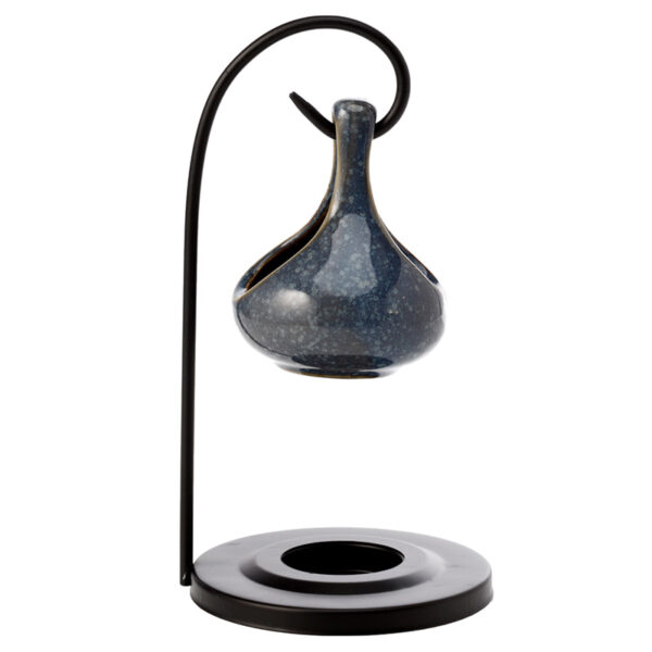 Hanging Teardrop Ceramic Oil Burner with Metal Stand - Image 2