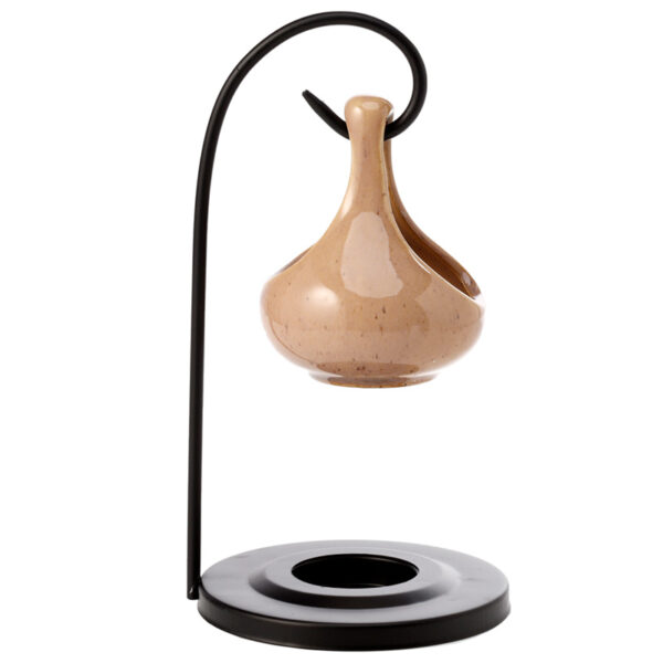 Hanging Teardrop Ceramic Oil Burner with Metal Stand - Image 4