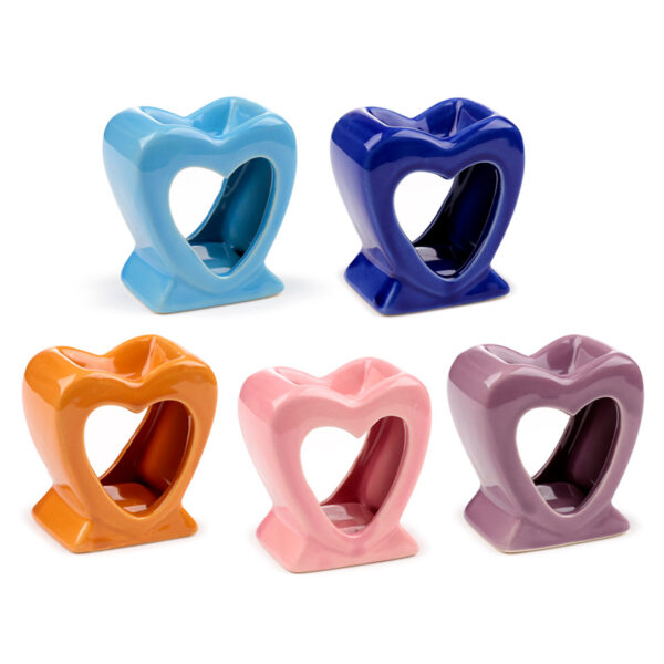 Cute Heart Shaped Ceramic Oil Burner - Image 2