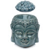 Ceramic Buddha Head Design Crackle Glazed Oil Burner - Image 4