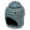 Ceramic Buddha Head Design Crackle Glazed Oil Burner - Image 7