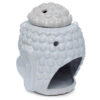 Ceramic Buddha Head Design Crackle Glazed Oil Burner - Image 8