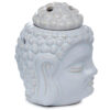 Ceramic Buddha Head Design Crackle Glazed Oil Burner - Image 9