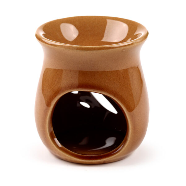 Ceramic Crackled Glaze Leaf Cut Out Oil Burner - Image 7
