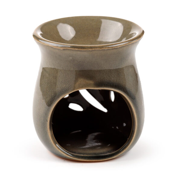 Ceramic Crackled Glaze Leaf Cut Out Oil Burner - Image 10