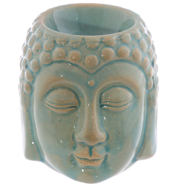 Ceramic Crackled Glaze Buddha Head Oil Burner - Image 2