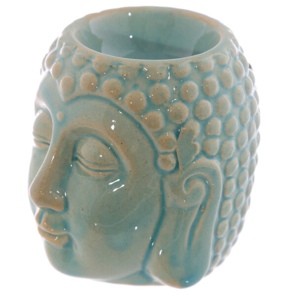 Ceramic Crackled Glaze Buddha Head Oil Burner - Image 3