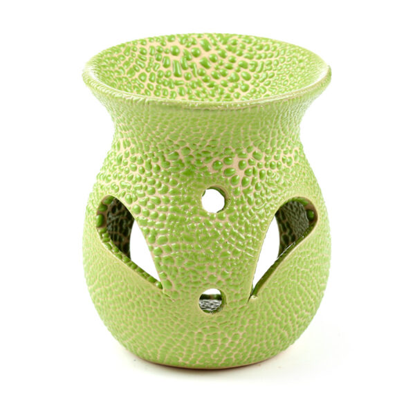 Ceramic Crackled Glaze Cut Out Pattern Oil Burner - Image 4