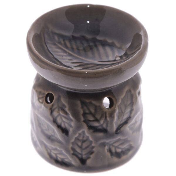 Mini Ceramic Oil Burner - Leaf Design - Image 3