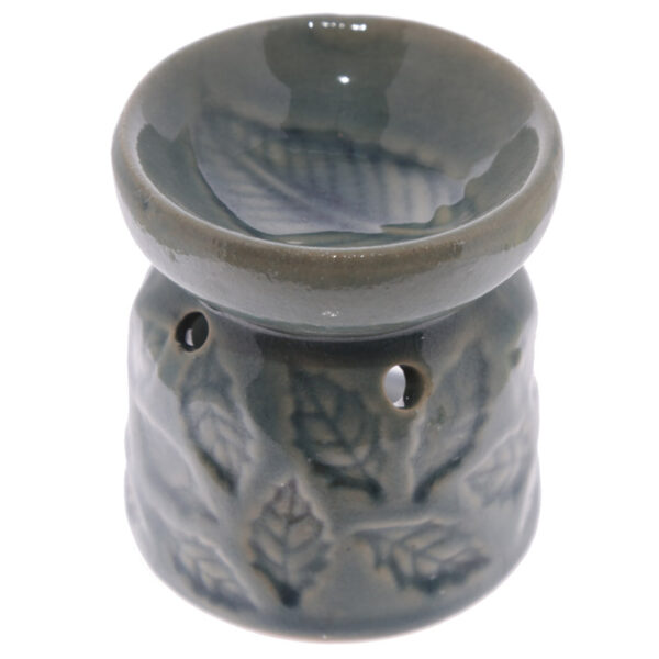 Mini Ceramic Oil Burner - Leaf Design - Image 5