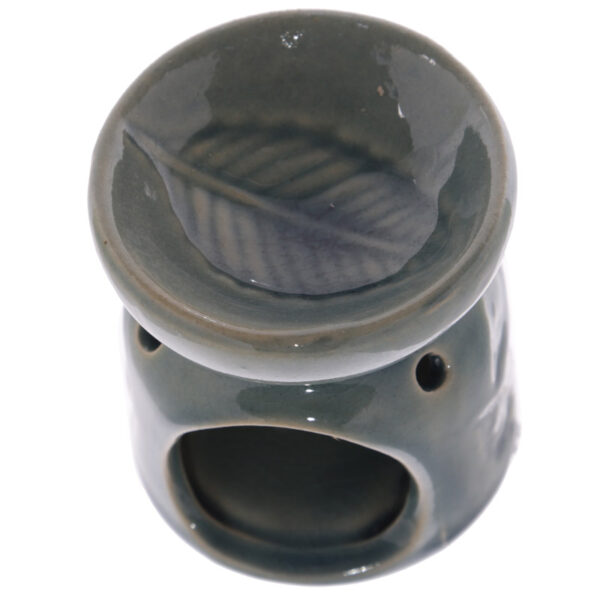 Mini Ceramic Oil Burner - Leaf Design - Image 7