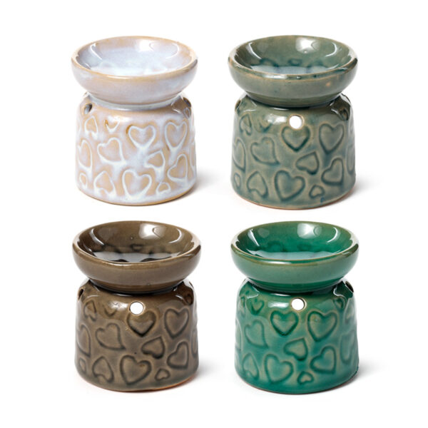 Mini Ceramic Oil Burner - Heart Design - Image 2