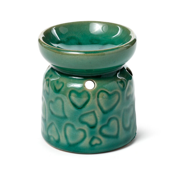 Mini Ceramic Oil Burner - Heart Design - Image 4
