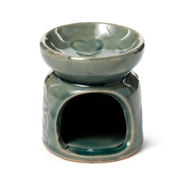 Mini Ceramic Oil Burner - Heart Design - Image 9
