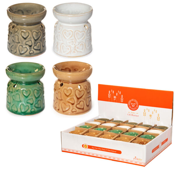 Mini Ceramic Oil Burner - Heart Design - Image 11
